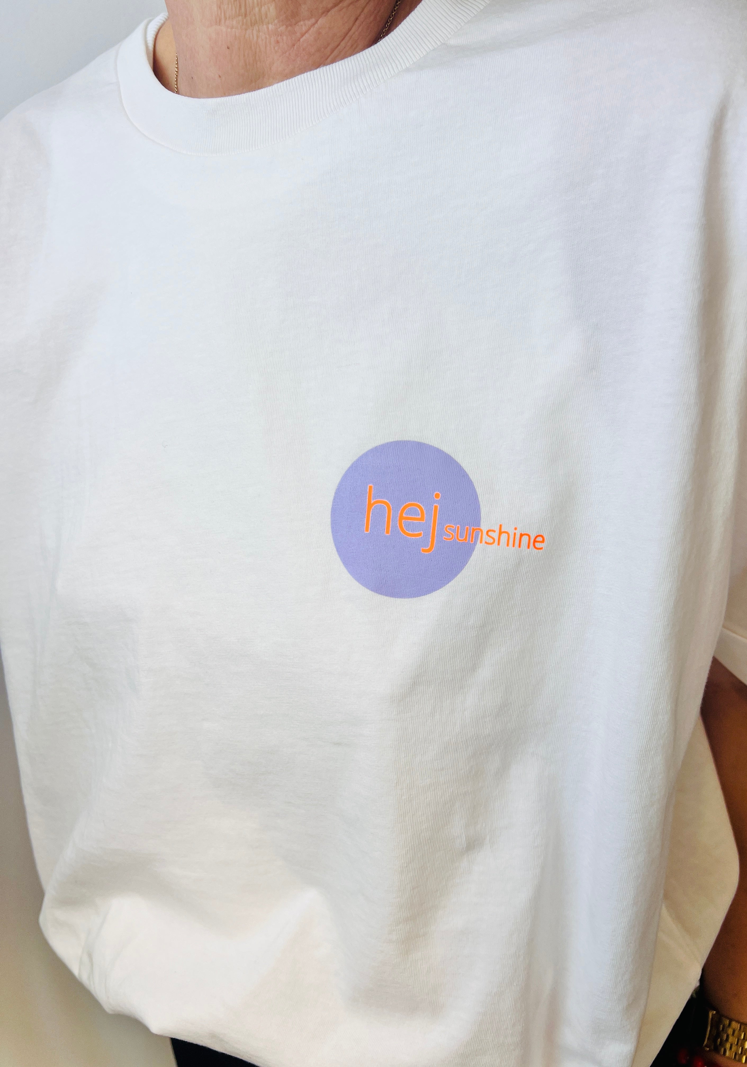 T-Shirt hejsunshine Flieder/Orange