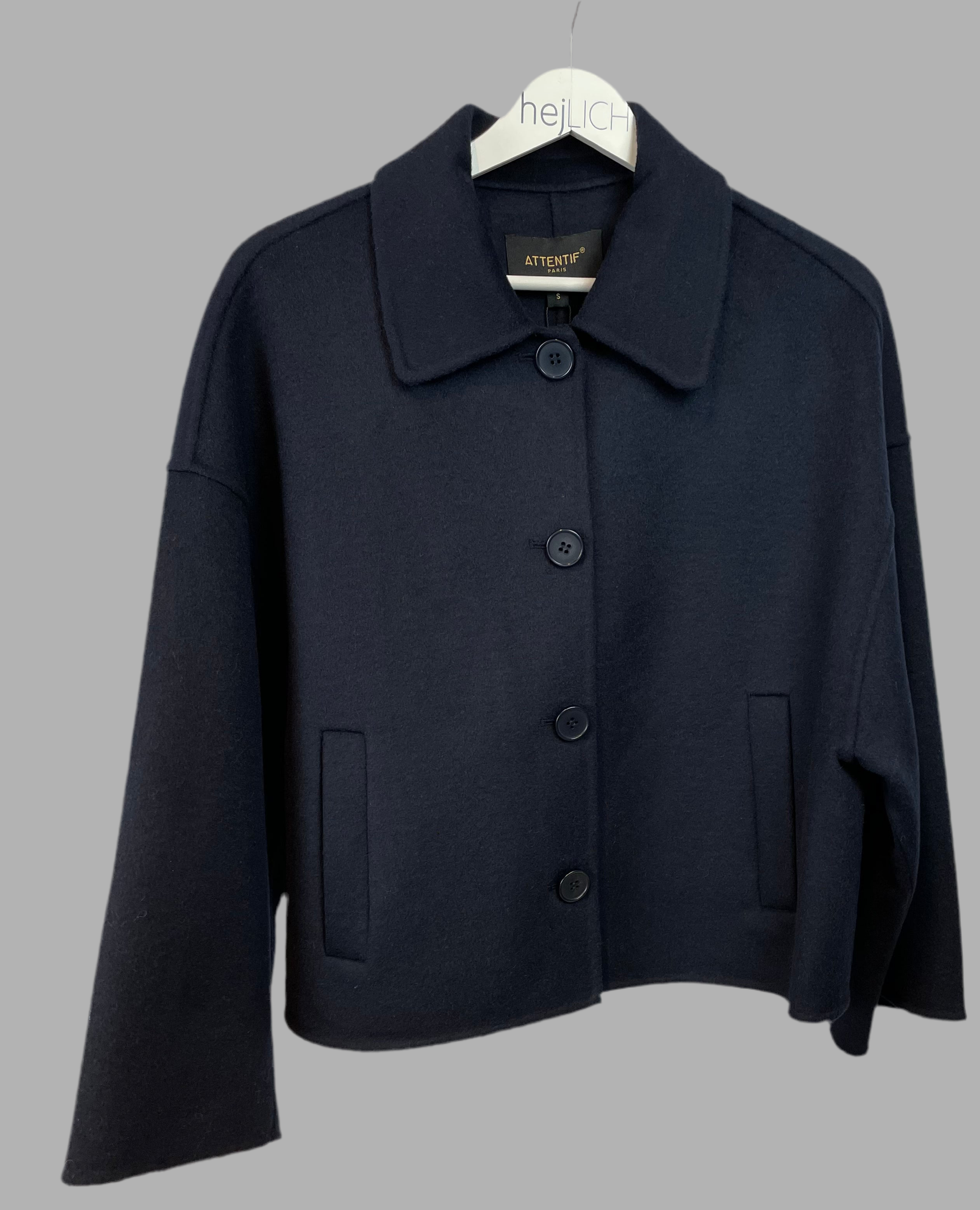 Wolljacke hejEDDA dunkelblau