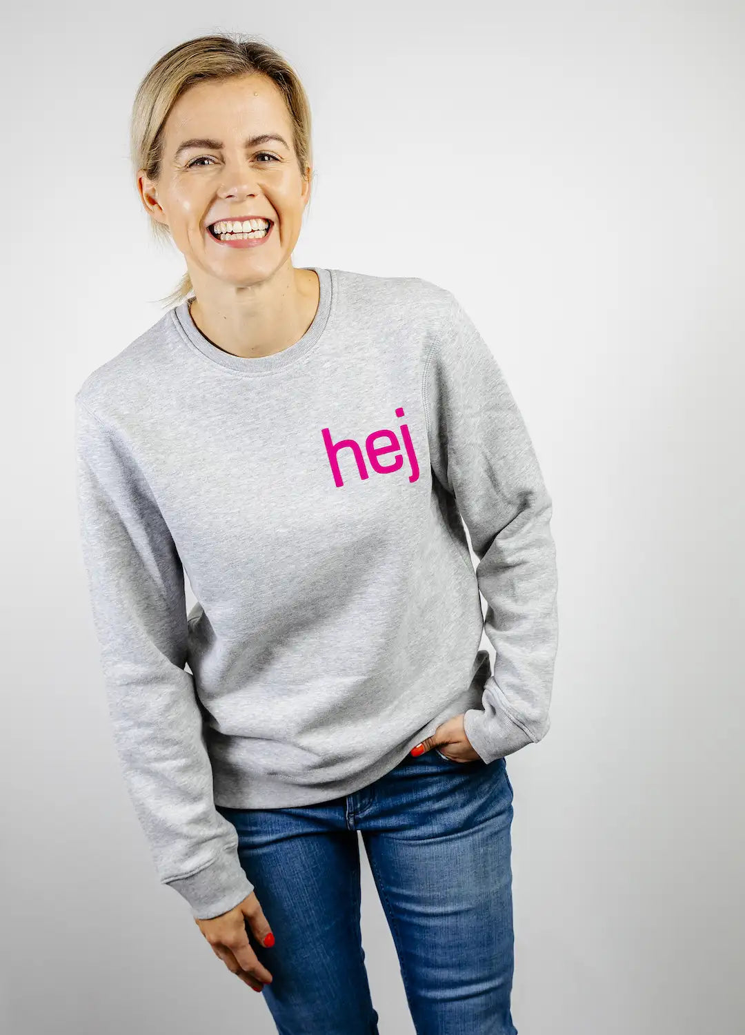 Sweatshirt hej...let's smile