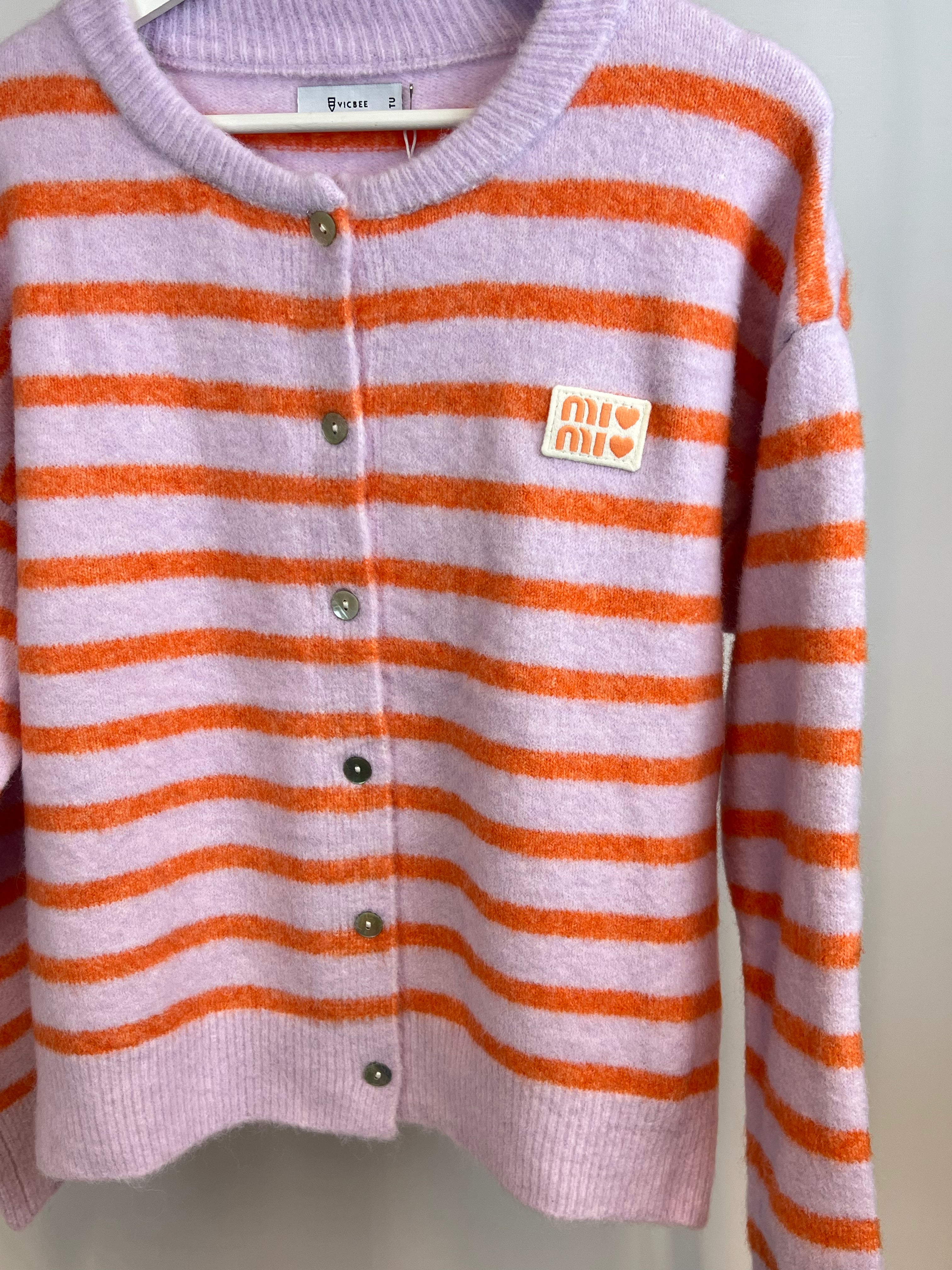 Strickjacke hejSVENJA • rosa orange