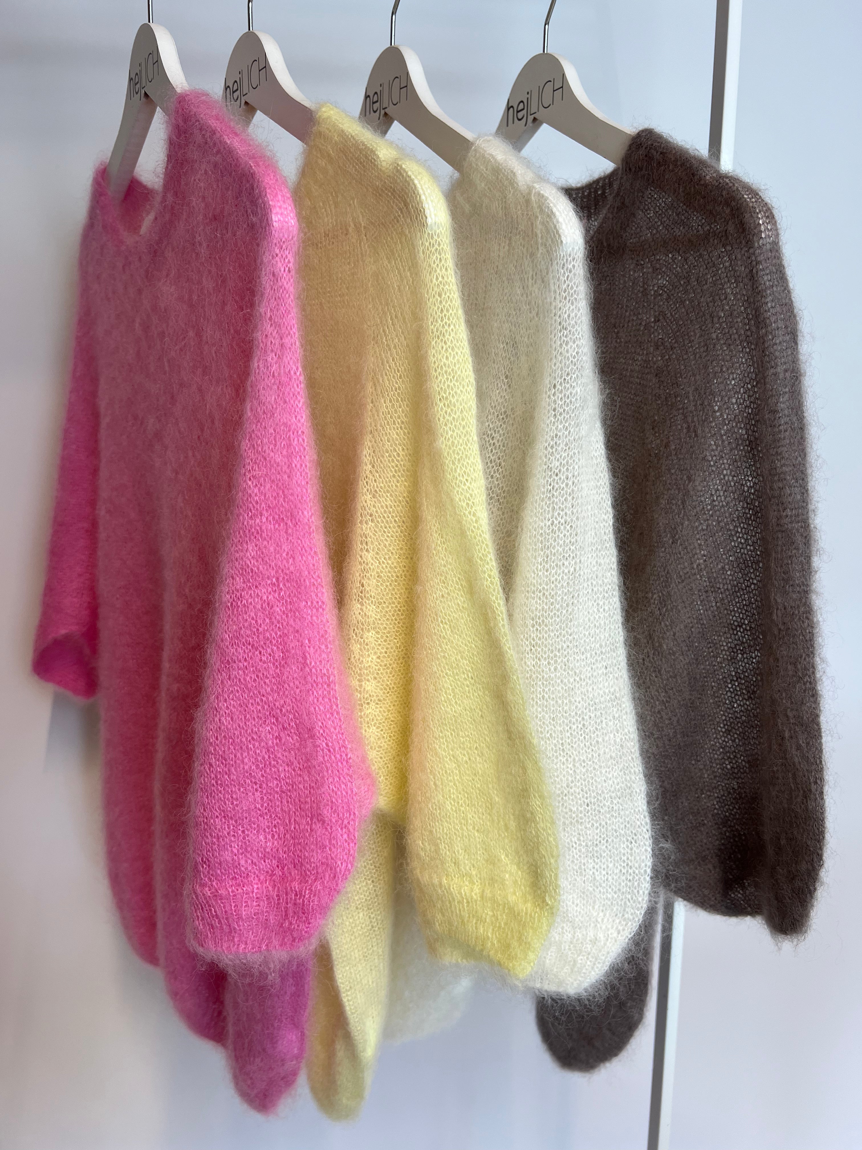 Kurzarmpullover Mohair hejSUMMA
