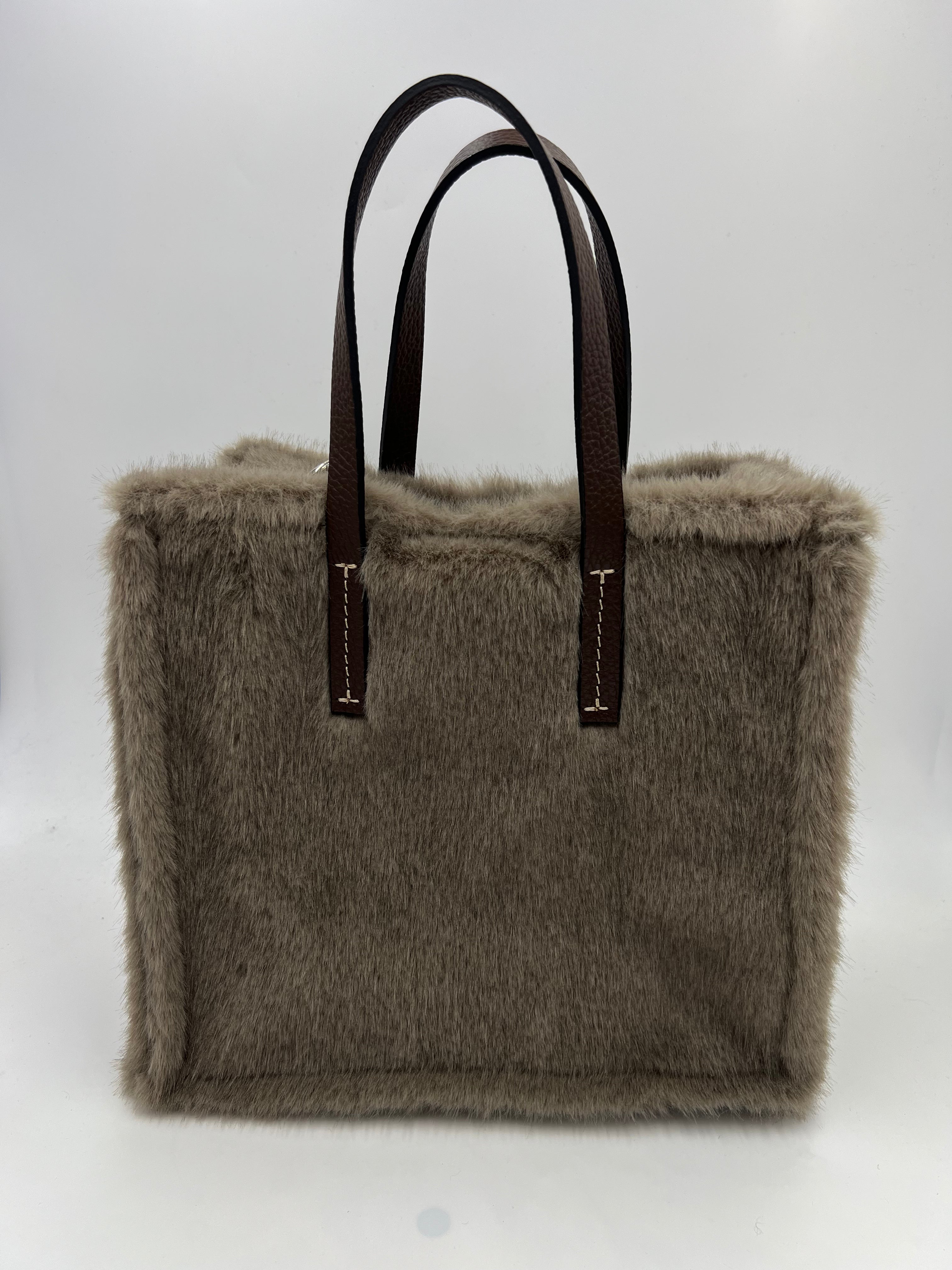 Kleiner Shopper Fell hejTURIN • taupe