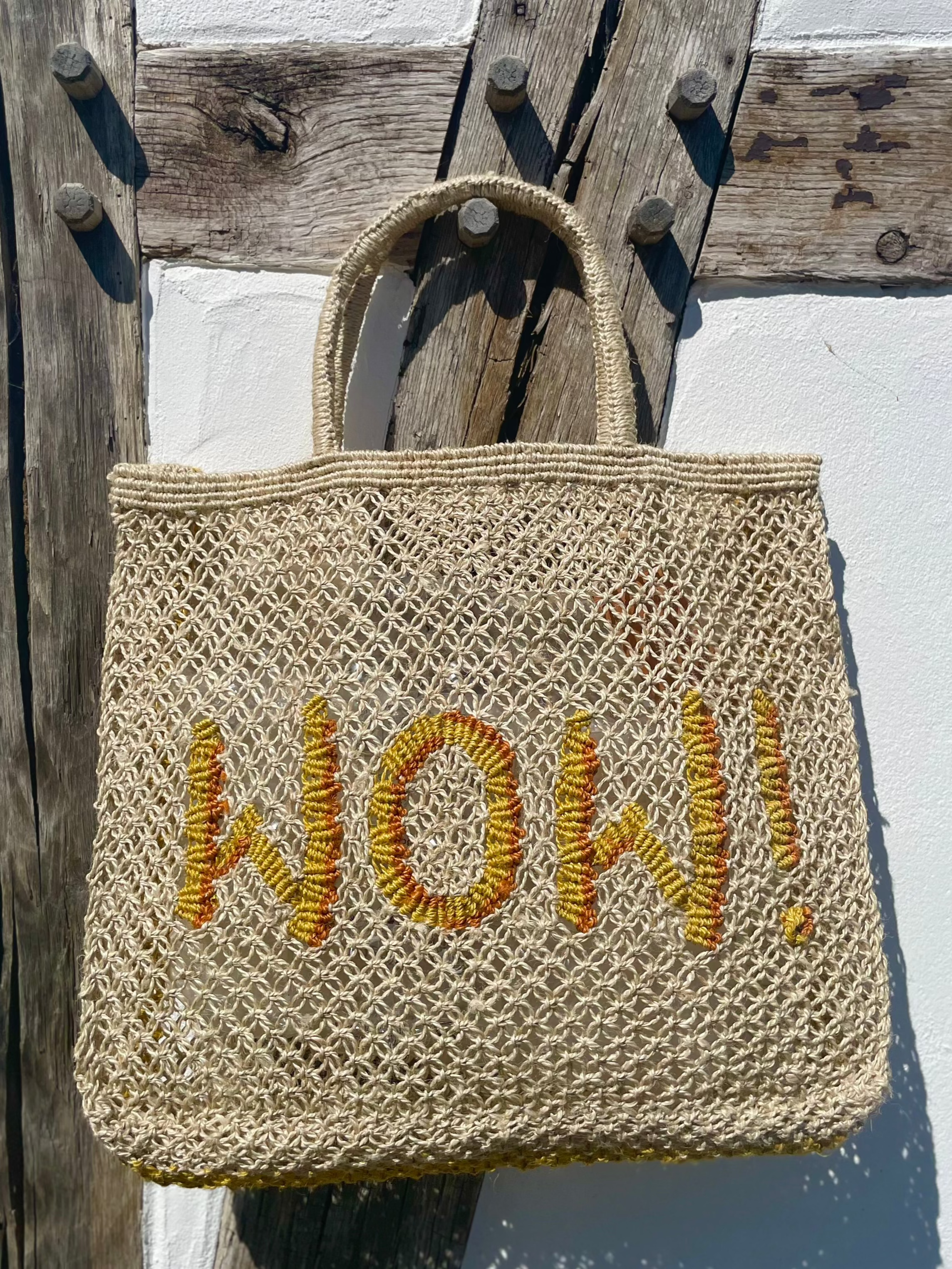 Jutetasche Wow