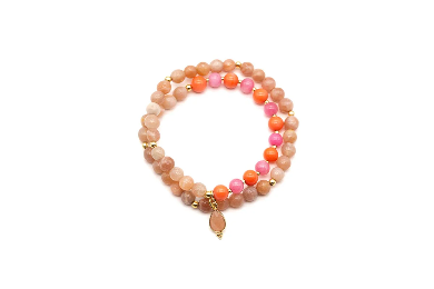 Armband A24 MalaTwin Sunstone Coral