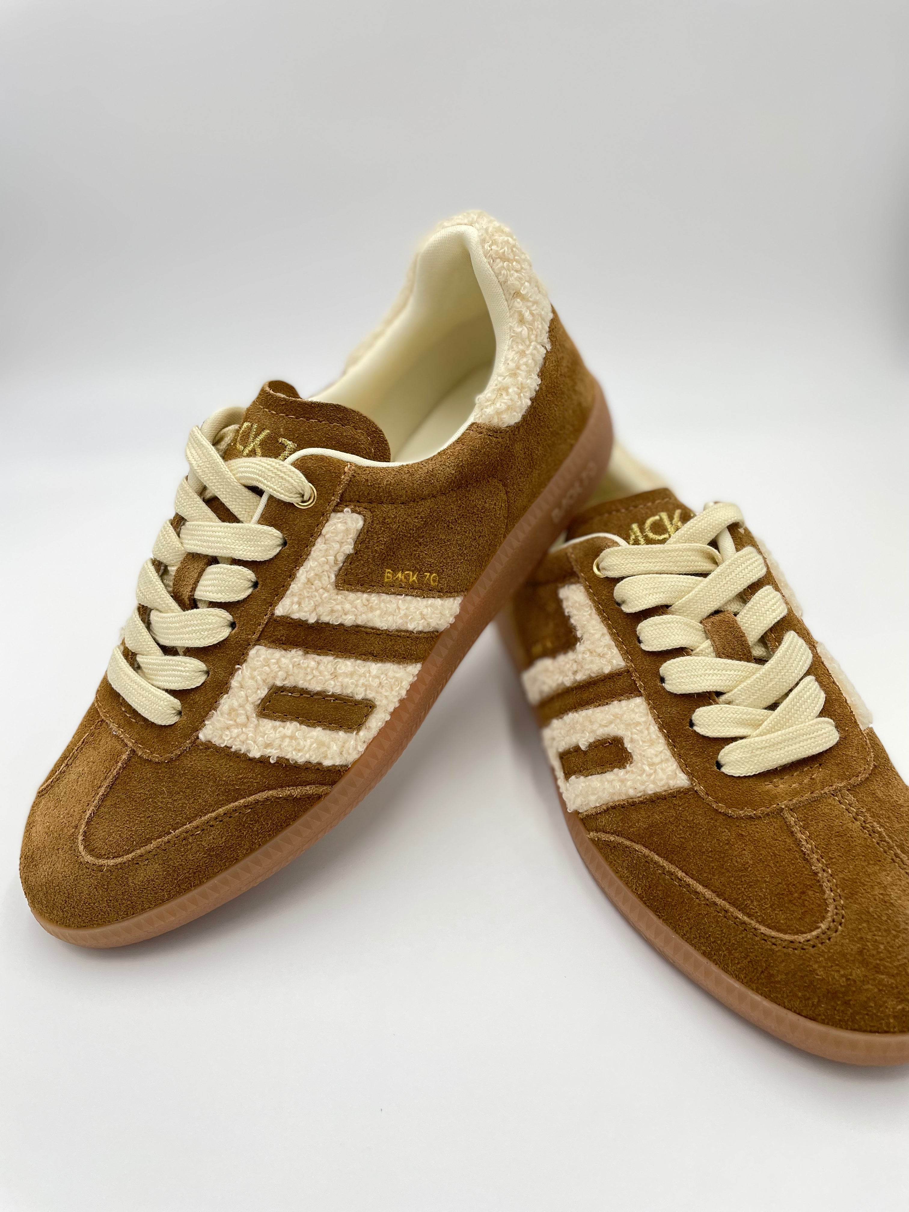 Back70 Sneaker • Leder/Teddy - Tabak