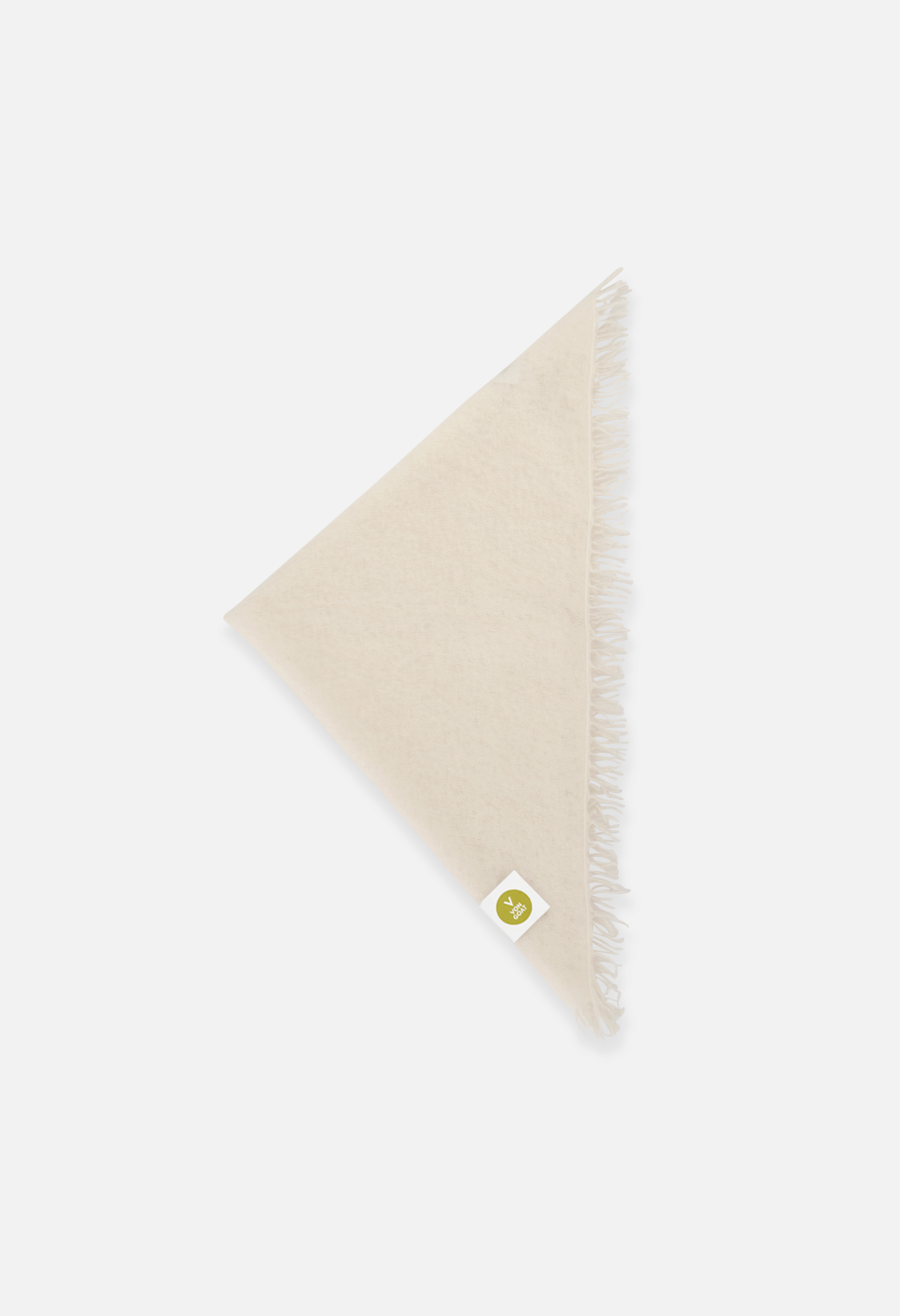 Kaschmir Bandana • bright white mit Fransen • von Goat